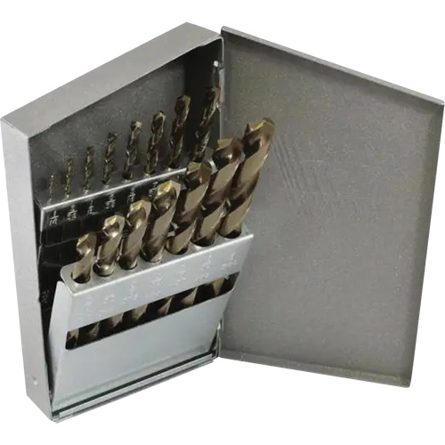 Triumph® Jobber Length Drill Bit Set, 13 Pieces, High Speed Steel