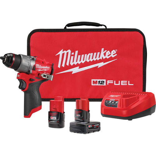 M12 Fuel™ Hammer Drill/Driver Kit, 1/2" Chuck, 12 V