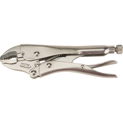 Locking Pliers with Wire Cutter, 7" Length, Curved Jaw