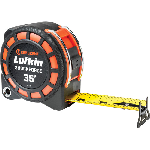 Shockforce Measuring Tape, 1-3/16" x 35'