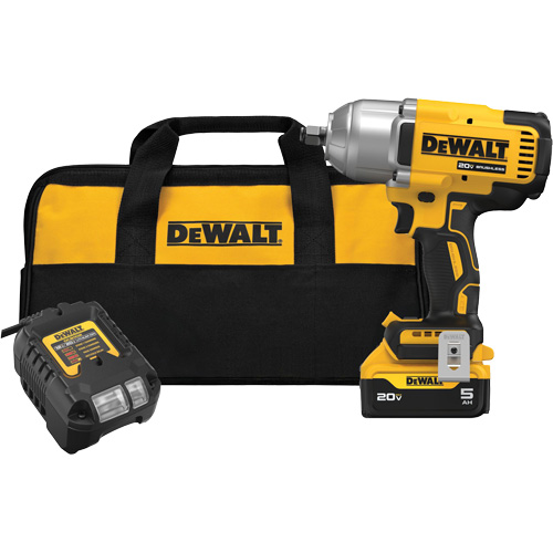 XR® High Torque Impact Wrench Kit with Hog Ring Anvil, 20 V, 1/2" Socket