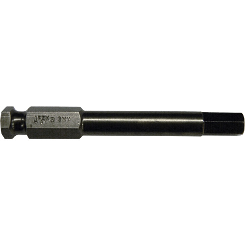 Hex Power Drive Socket Head Bit, Hex, 6 mm Tip, 7/16" Drive Size, 3-1/2" Length