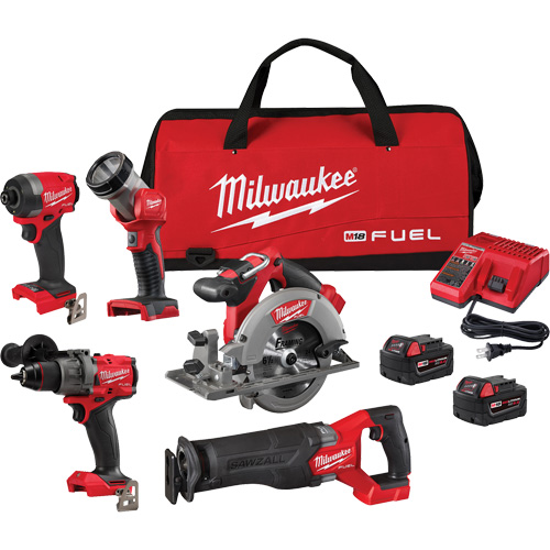 M18 Fuel™ 5-Tool Combo Kit, Lithium-Ion, 18 V