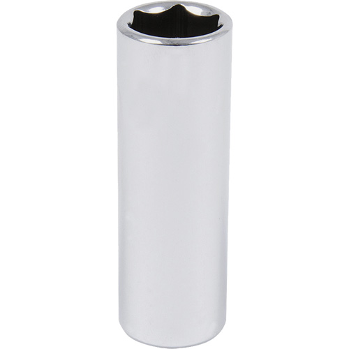Chrome Socket, 1-1/8", 1/2" Drive, 6 Points, Deep