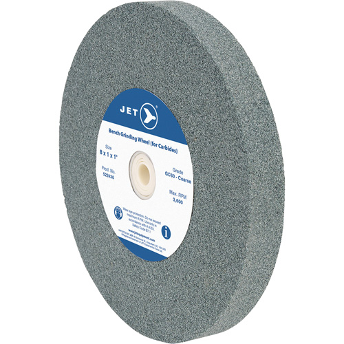 GC810C Bench Grinding Wheel, 8" x 1", 1" Arbor, Silicon Carbide