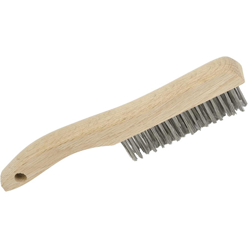 4SHSS Hand Scratch Brushes, Stainless Steel, 4 x 16 Wire Rows, 10" Long