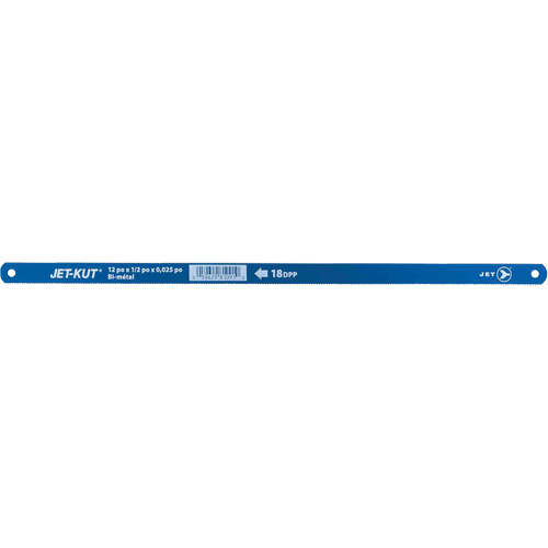 Hacksaws Replacement Blades, Bi-Metal/High Speed Steel, 12" L, 18 TPI
