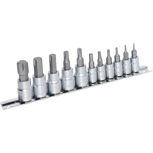 JHBS-11M Hextractor™ Metric Bit Socket Set, Hex, 1/4"/3/8" Drive, 11 Pcs