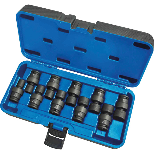 Universal Socket Sets, 10 Pcs, Impact, 3/8" Drive Size