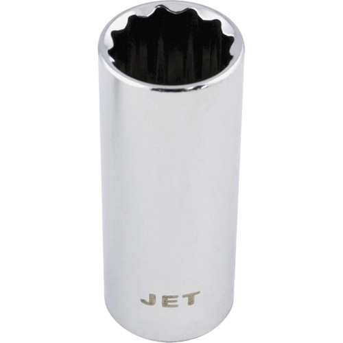 Chrome Socket, 18 mm, 3/8" Drive, 12 Points, Deep