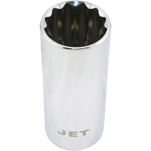 Chrome Socket, 12 mm, 1/2" Drive, 12 Points, Deep