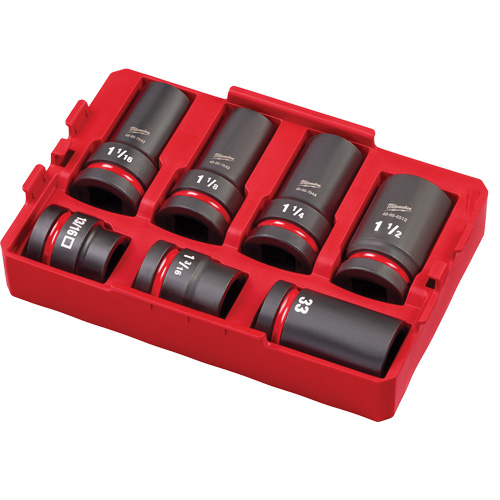 Packout™ Shockwave Impact Duty™ Metric & SAE Wheel Service Socket Set, 7 Pieces, 1" Drive Size