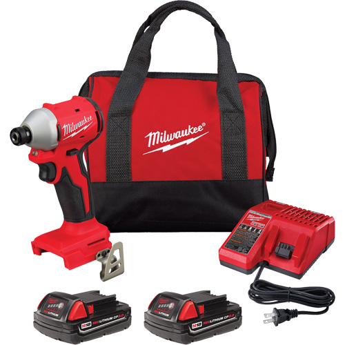 M18™ Compact Brushless 3-Speed Hex Impact Driver Kit, Lithium-Ion, 18 V, 1/4" Chuck, 1700 in-lbs Torque
