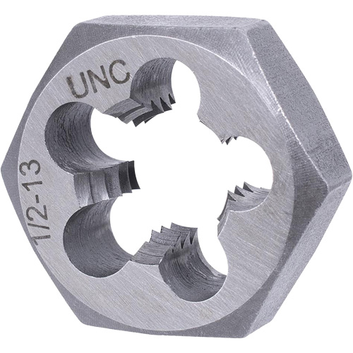 SAE Hex Die, 1-7/16" Dia., 9/16"-12 Thread, Alloy Steel