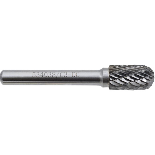 C3-DC JET-KUT GP Round Nose Shape Carbide Bur, 3/8" Dia.