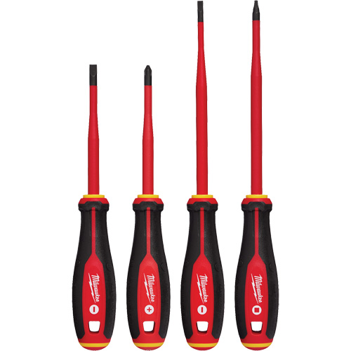 Insulated Slim Tip Screwdriver Set, 4 Pcs., Magnetic