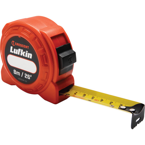 L600 Series Power Tape Measure, 1" x 26'/8 m, Imperial & Metric Graduations