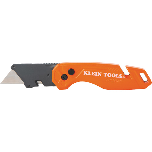 Folding Utility Knife With Blade Storage, 1" Blade, Steel Blade, Metal Handle