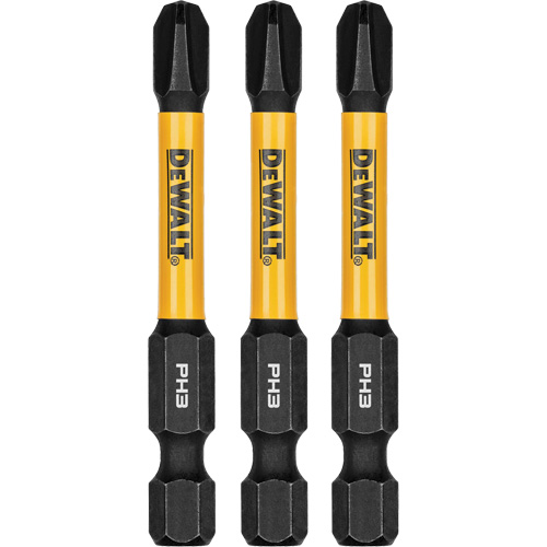 3-Piece FLEXTORQ® Impact Screwdriving Bits, Phillips, #3, 1/4" Drive