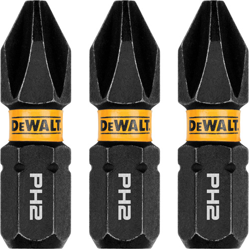 3-Piece FLEXTORQ® Impact Screwdriving Bits, Phillips, #2, 1/4" Drive