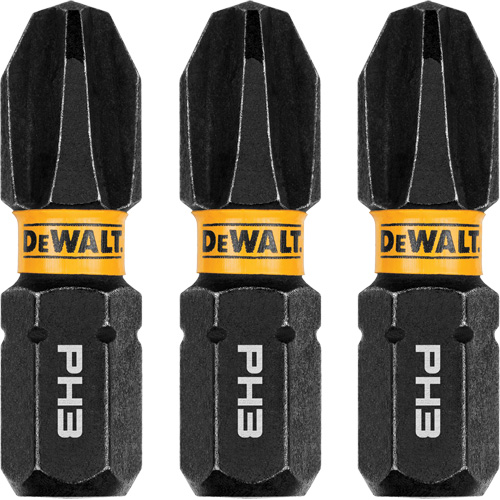 3-Piece FLEXTORQ® Impact Screwdriving Bits, Phillips, #3, 1/4" Drive
