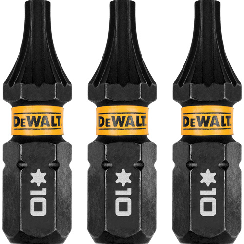 3-Piece FLEXTORQ® Impact Screwdriving Bits, Torx, T-10, 1/4" Drive