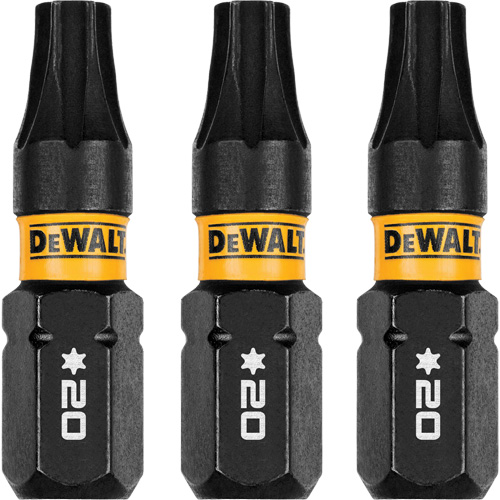 3-Piece FLEXTORQ® Impact Screwdriving Bits, Torx, T-20, 1/4" Drive