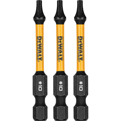 3-Piece FLEXTORQ® Impact Screwdriving Bits, Torx, T-10, 1/4" Drive