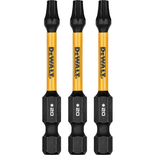 3-Piece FLEXTORQ® Impact Screwdriving Bits, Torx, T-20, 1/4" Drive