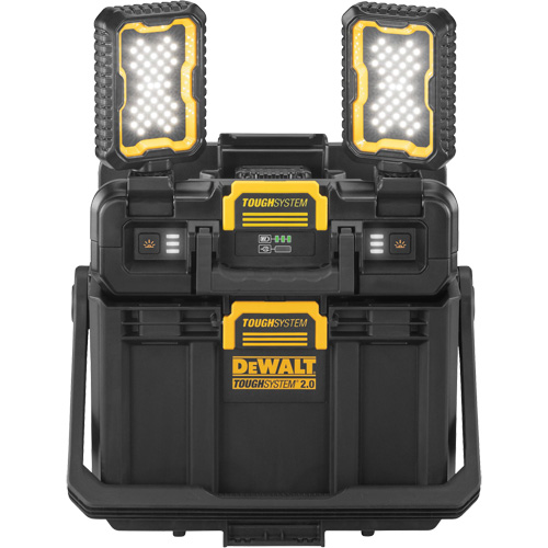 ToughSystem® 2.0 Adjustable Work Light with Storage, 16" x 11" x 14", Black/Yellow