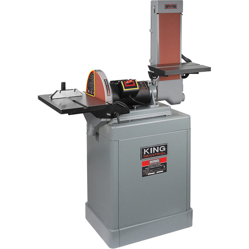Belt & Disc Sander, 6" W x 48" L Belt, 12" Disk