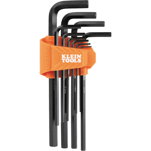 L-Style Long Hex Key Set, 10 Pcs., Metric