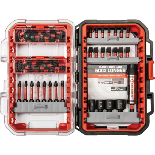 VORTEX™ Bit Holding Fastening Set, 55 Pcs., Phillips/Slotted/Square/Torx®
