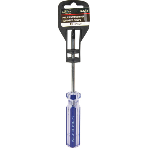 Blue Transparent Striped Philips Screwdriver, #2, Plastic Handle