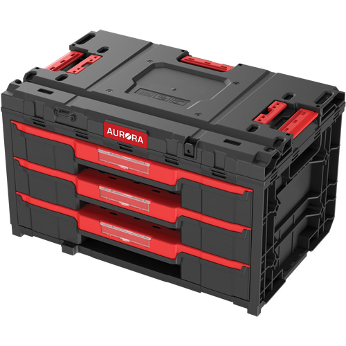 Arx® 3-Drawer Toolbox, 23-1/10" x 15" x 13-2/5", Black