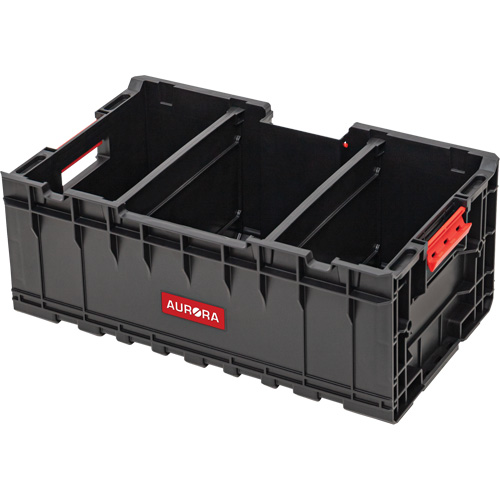 Arx™ Tool Crate with Dividers, 22-7/10" x 14-1/10" x 9-3/10", Black