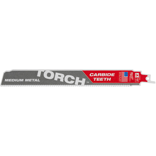 TORCH™ with Carbide Teeth for Medium Metal, Carbide, 10 TPI, 9" L x 1" W