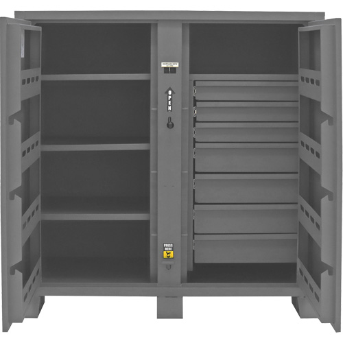 Jobsite Storage Cabinet, Steel, 59 Cubic Feet, Grey