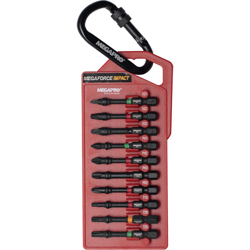 Assorted Impact Bit Set, 10 Pcs., Phillips/Square/Torx®