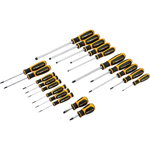 Phillips®, Slotted, Torx® Dual Material Screwdriver Set, 20 Pcs.