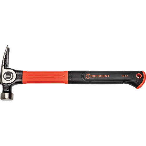 General Purpose Hammer, 16 oz., Fibreglass/Cushion Handle, 14" L