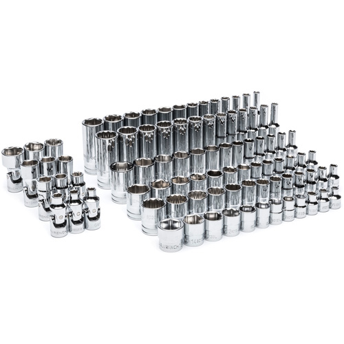 Master Metric Socket Set in Foam Storage Tray, 89 Pcs, 1/4" Drive Size, Deep