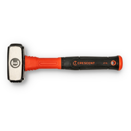 Drilling Hammer, 2 lbs., Cushion/Fibreglass Handle, 4" L