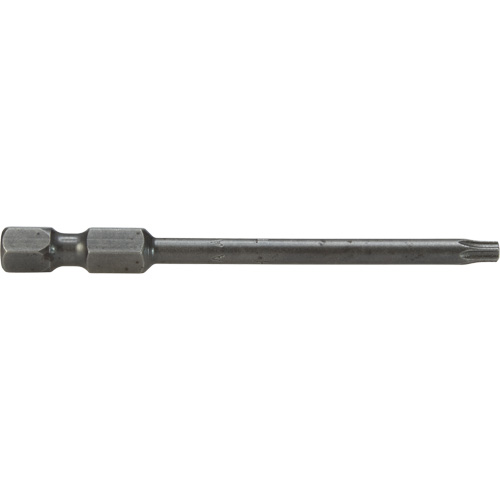 Torx Power Drive Bit, T-10 Tip, 1/4" Drive Size, 6" Length