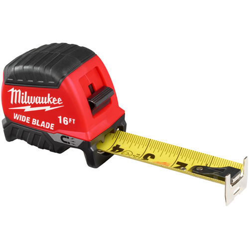 Wide Blade Magnetic Measuring Tape, 1-3/8" x 16'