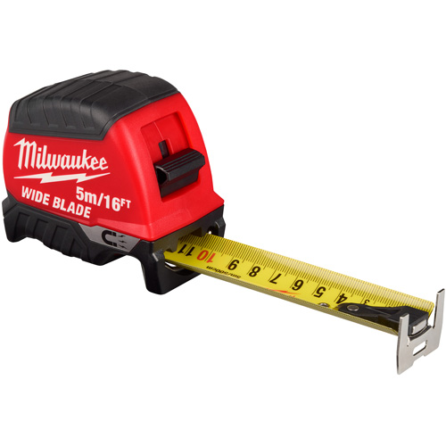 Wide Blade Magnetic Measuring Tape, 1-3/8" x 16'