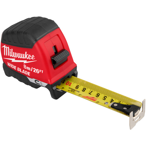 Wide Blade Magnetic Measuring Tape, 1-3/8" x 26'
