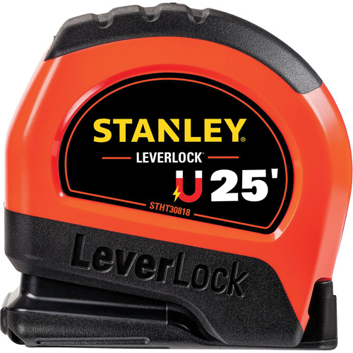 High-Visibility Magnetic LEVERLOCK® Tape Measure, 25', Imperial Graduations