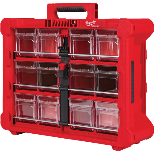 PACKOUT™ Tilt Bin Organizer, 15-1/5" x 19-7/10" x 6-7/10", Black/Red