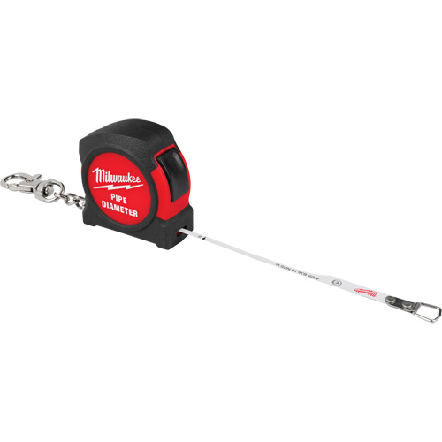 Pipe Diameter Tape Measure, 6.5', 1/100th Inch Graduations